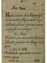 Nuebo aspecto de la topografía…, 1778