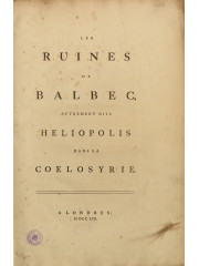 Les ruines de Balbec, 1757