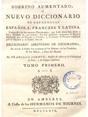 Sobrino aumentado o Nuevo diccionario…, 1769