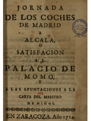 Jornada de los coches de Madrid a Alcala …, 1714