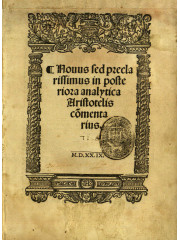 Posteriora analytica Aristotelis, 1529