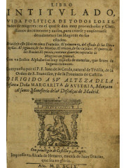 Libro intitulado vida politica de todos los estados de mugeres, 1599