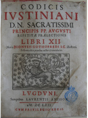 Codicis Iustiniani, 1662