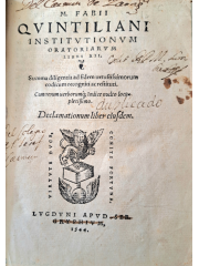 M. Fabii Quintiliani Institutionum oratoriarum libri XII, 1544