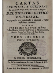 Cartas eruditas y curiosas, 1769