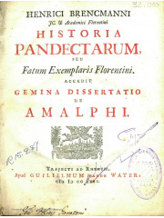 Historia pandectarum, 1722