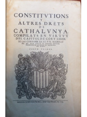 Constitutions y altres drets de Cathalunya, 1704