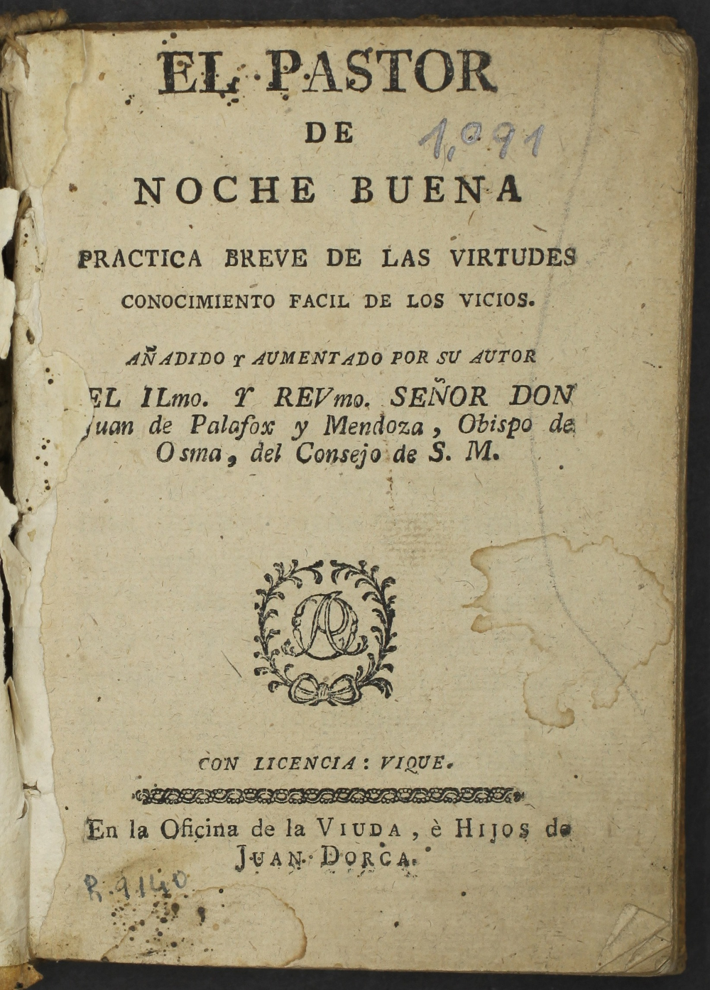 El pastor de noche buena, 1800