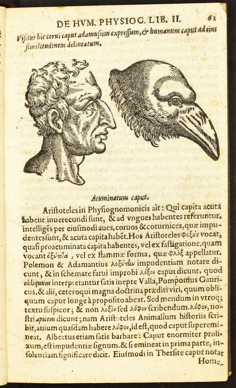 De humana physiognomonia, 1618