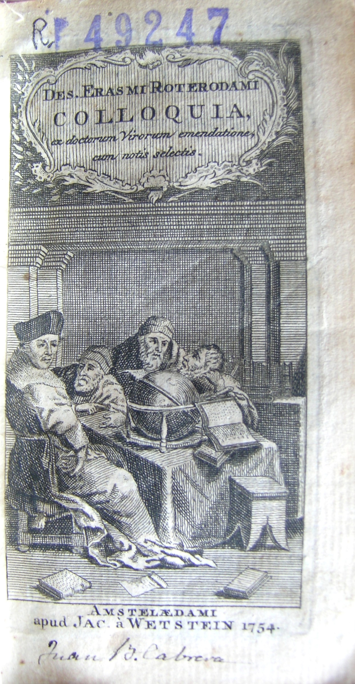 Colloquia, 1754