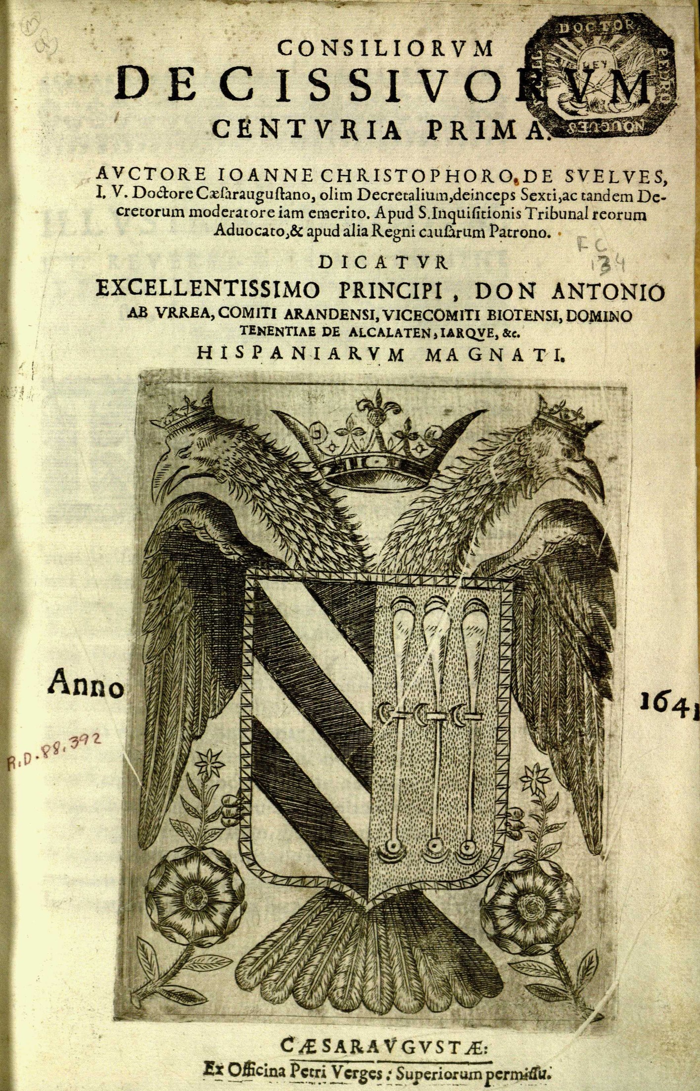 Consiliorum decissivorum, 1641