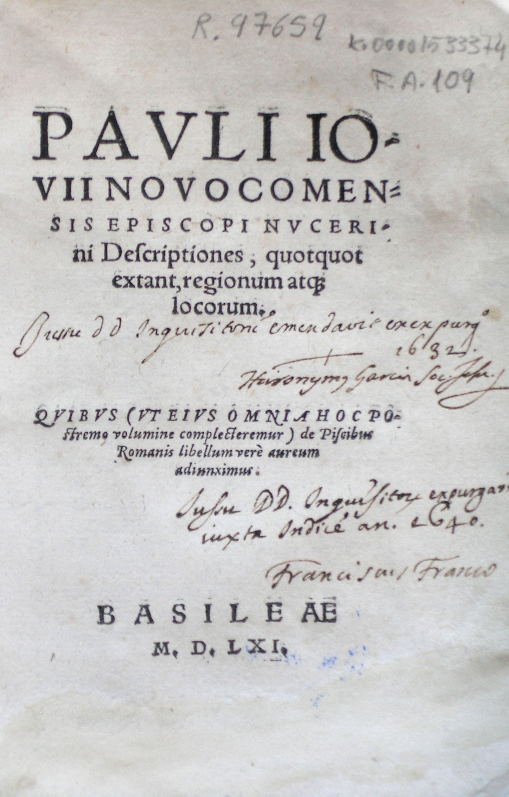 Descriptiones quotquot extant regionum at[que] locorum…, 1561