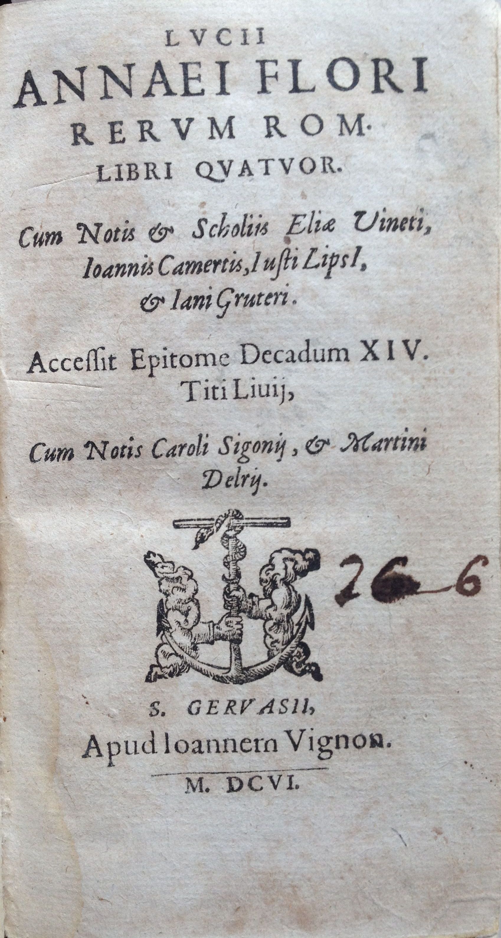 Rerum Rom. libri quatuor, 1606