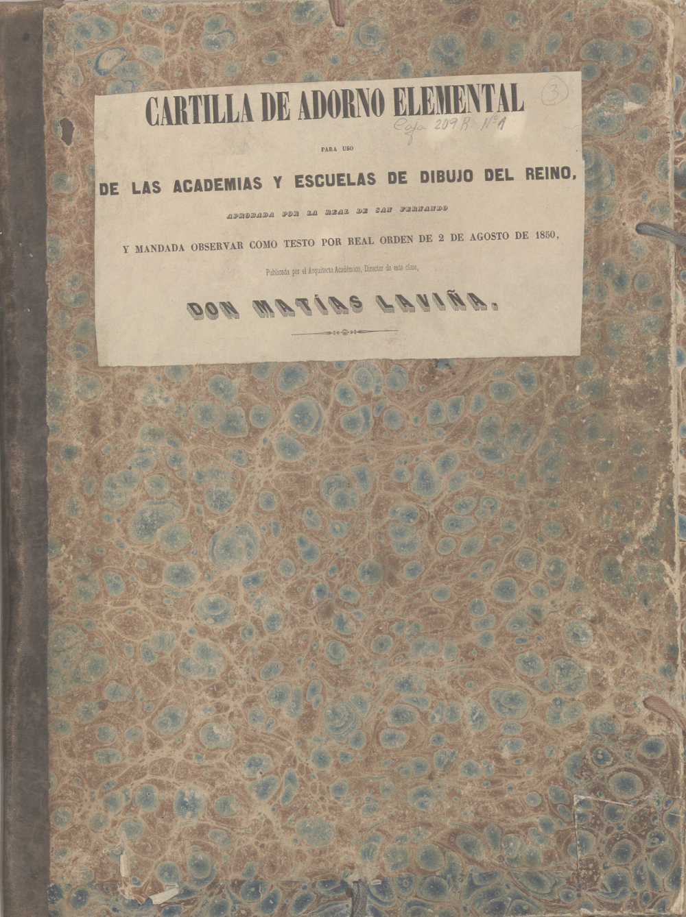 Cartilla de adorno elemental, 1850