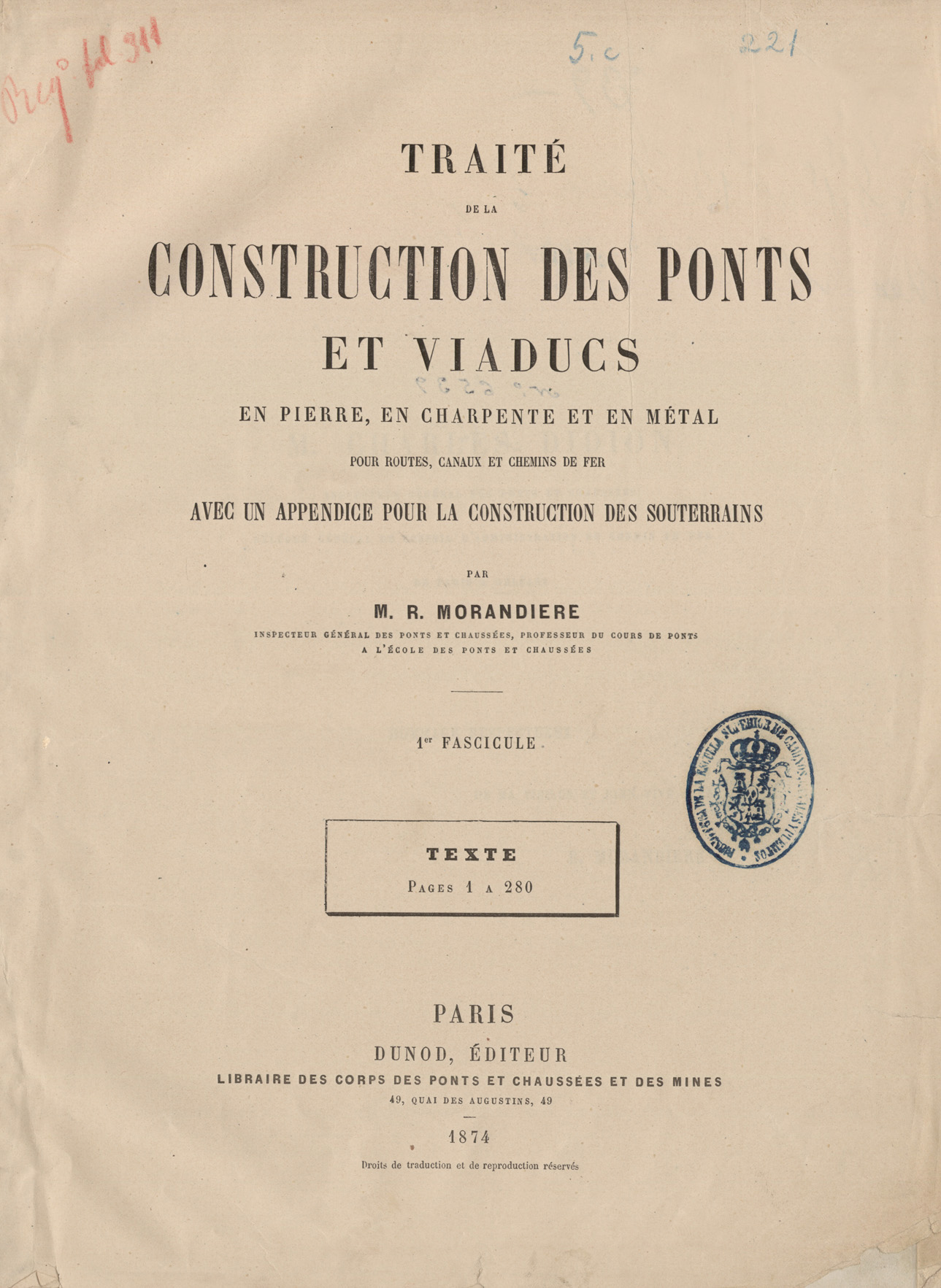 Traité de la construction des ponts, 1874-1888