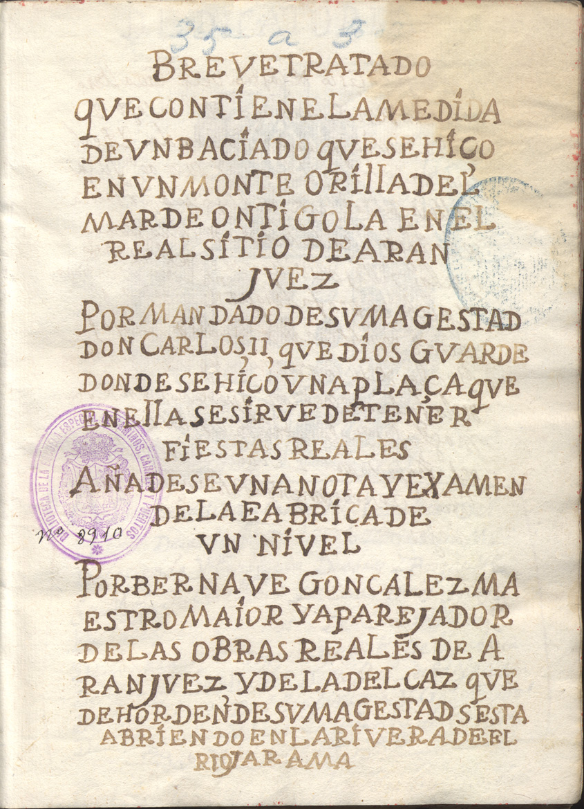 Breve tratado que contiene la medida de un baciado ..., 1665 - 1700?