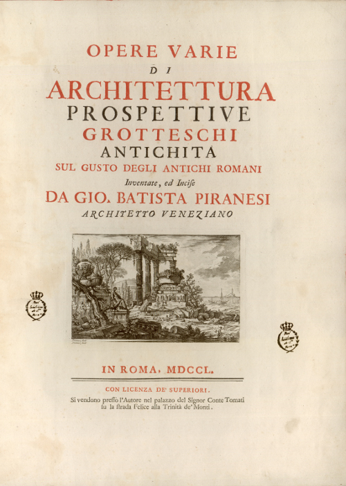 Opere varie di architettura, 1750