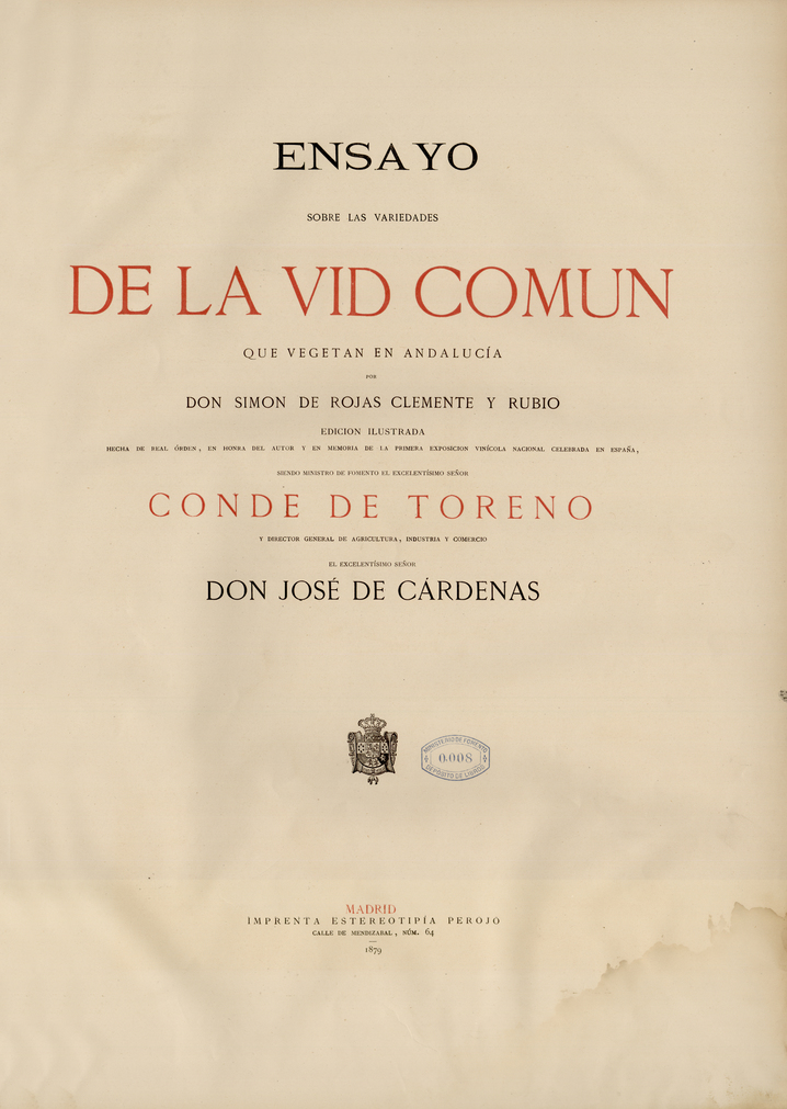 Ensayo sobre las variedades de la vid común …, 1879