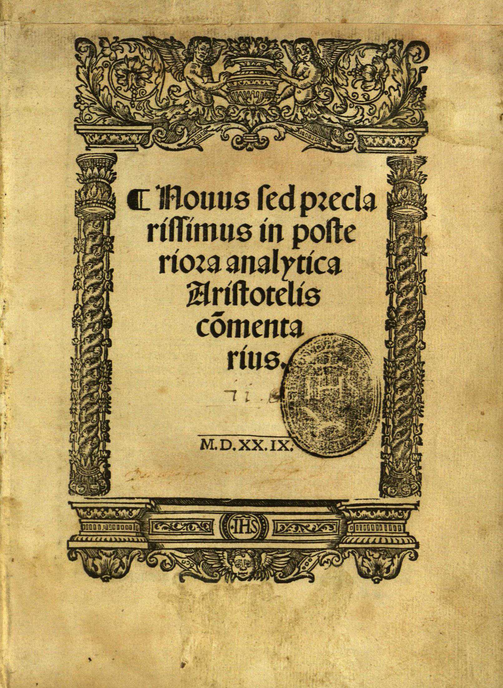 Posteriora analytica Aristotelis, 1529