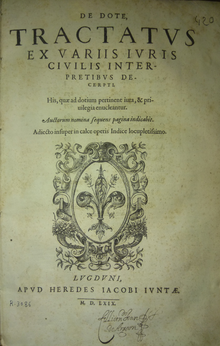 De dote tractatus ex variis iuris ciuilis interpretibus decerpti, 1569