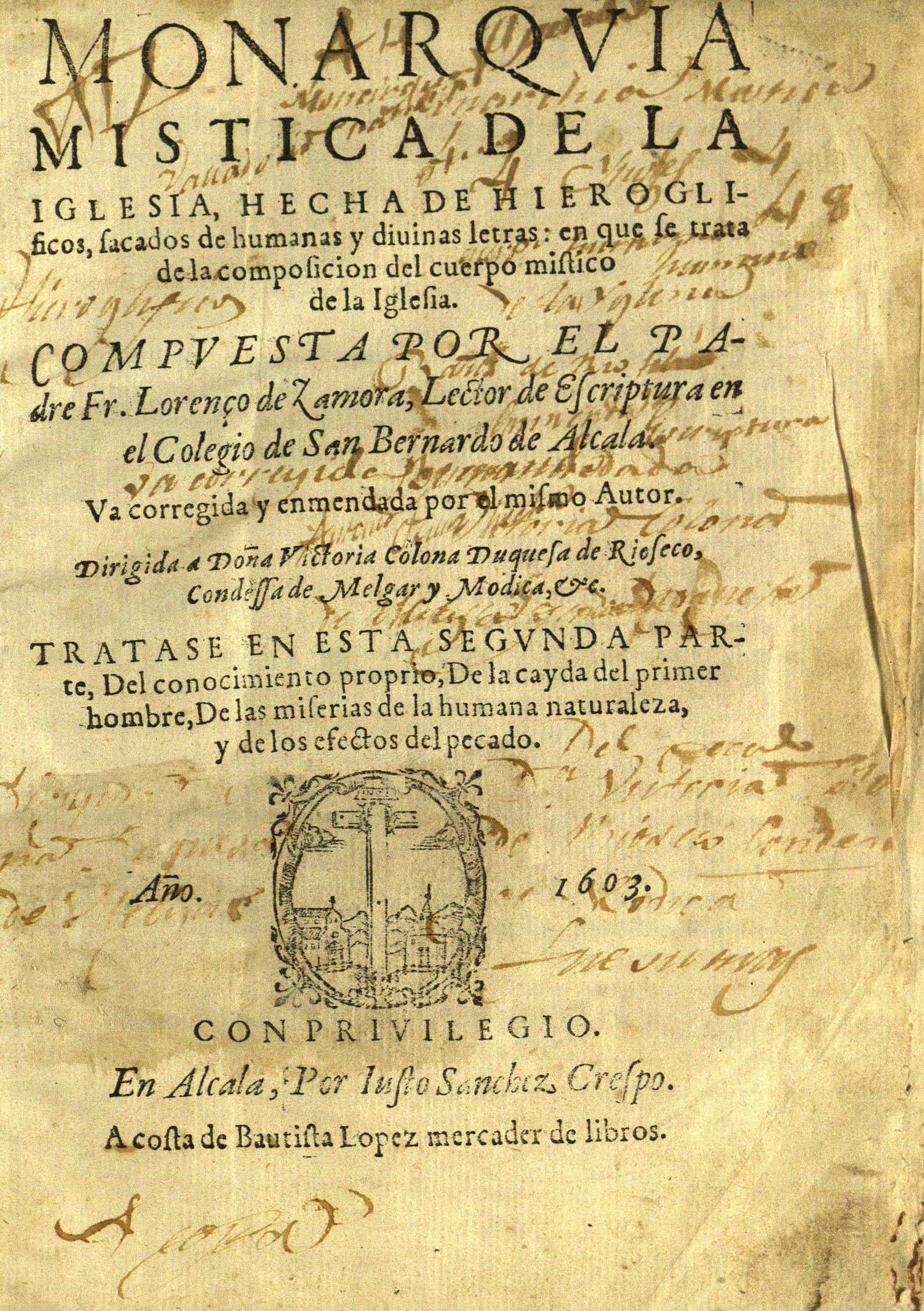 Monarquia mistica de la Iglesia…, 1603