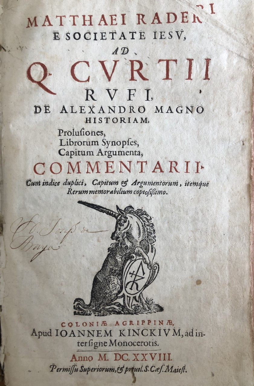 Matthaei Raderi … Ad Q. Curtii Rufi, de Alexandro Magno historiam, 1628